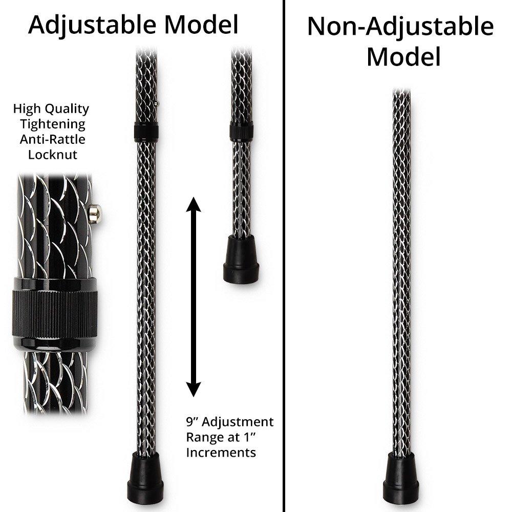 Knob Premium Chrome Brass Cane: Laser-Etched Custom Shaft Plated Handle Walking Canes - Tophatter Daily Deals