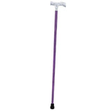 Exclusive Joker-Inspired Chrome T-Shape Cane: Stained Shaft Plated Handle Walking Canes - Tophatter Daily Deals