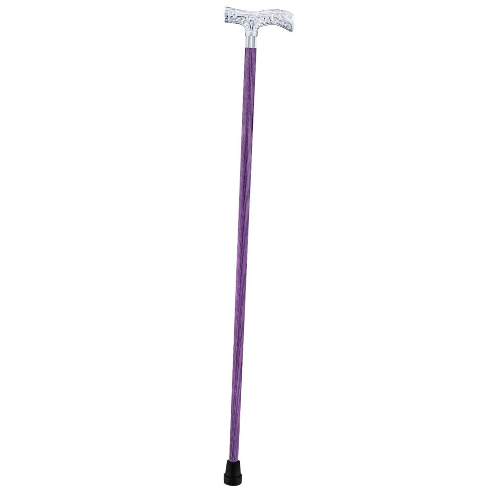 Exclusive Joker-Inspired Chrome T-Shape Cane: Stained Shaft Plated Handle Walking Canes - Tophatter Daily Deals