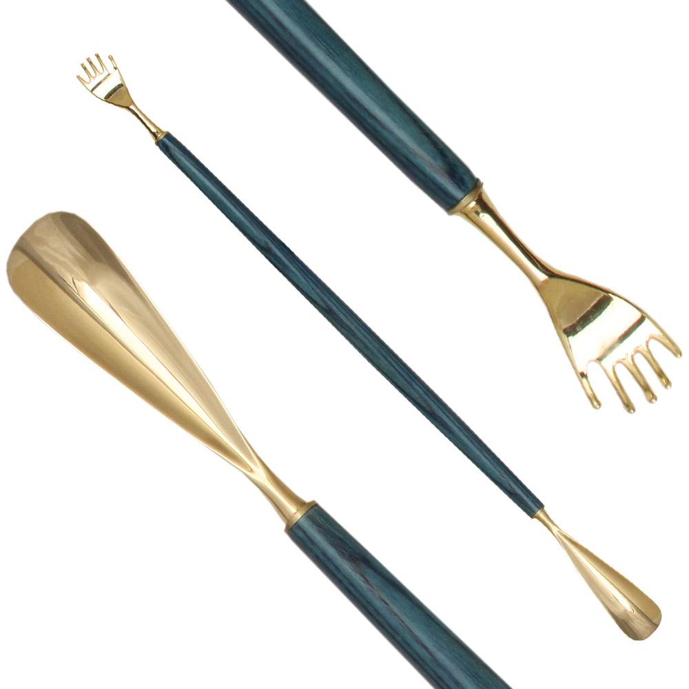 Blue Ash Shoe Horn: Elegant with Back Scratcher Feature Shoe Horns - Tophatter Daily Deals