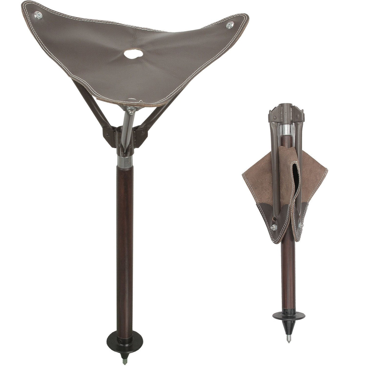 Genuine Leather Super Compact Seat Sitting Canes - Tophatter Daily Deals