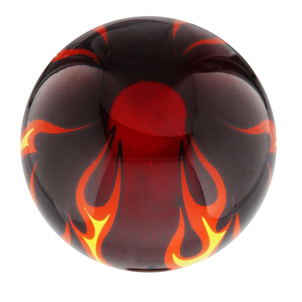 Burst of Flames Red Transparent Round Knob Cane w/ Custom Wood Shaft & Collar Skull Walking Canes Dragon Walking Canes - Tophatter Daily Deals