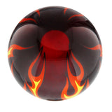 Burst of Flames Red Transparent Round Knob Cane w/ Custom Wood Shaft & Collar Skull Walking Canes Dragon Walking Canes - Tophatter Daily Deals