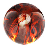 Burst of Flames Smokey Orange Round Knob Cane w/ Custom Wood Shaft & Collar Skull Walking Canes Dragon Walking Canes - Tophatter Daily Deals