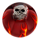 Fire & Brimstone Skull Red Round Knob Cane w/ Custom Color Ash Shaft & Collar Skull Walking Canes Dragon Walking Canes - Tophatter Daily Deals