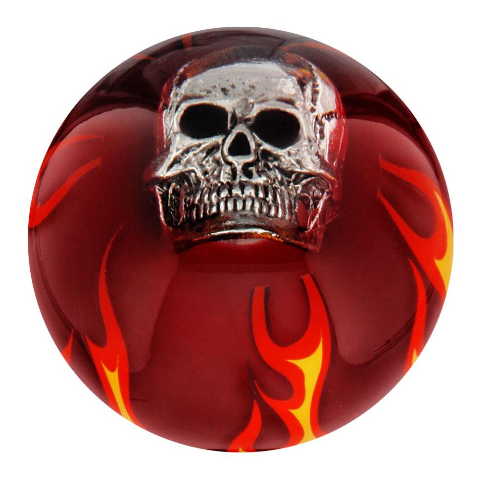 Fire & Brimstone Skull Red Round Knob Cane w/ Custom Color Ash Shaft & Collar Skull Walking Canes Dragon Walking Canes - Tophatter Daily Deals