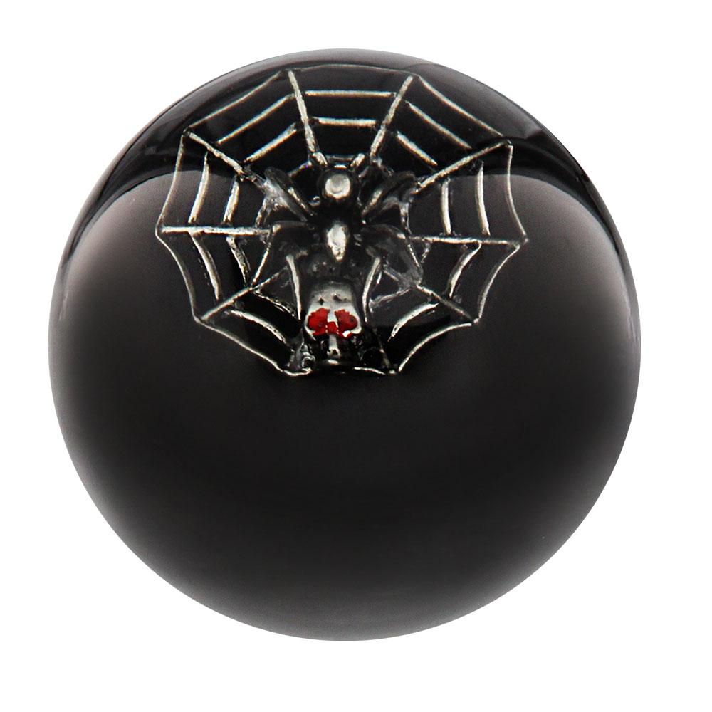 Skull & Spider Web Black Round Knob Cane w/ Custom Wood Shaft & Collar Skull Walking Canes Dragon Walking Canes - Tophatter Daily Deals
