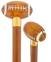 American Football Walking Cane with Custom Shaft and Collar Sports Walking Canes - Tophatter Daily Deals
