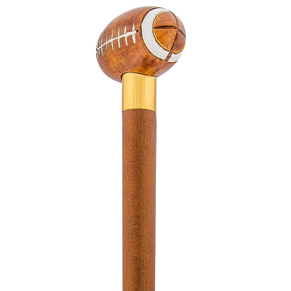American Football Walking Cane with Custom Shaft and Collar Sports Walking Canes - Tophatter Daily Deals