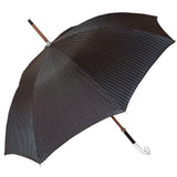 Silver 925r Tourist Handle Black Pinstriped Umbrella Walking Cane Umbrella Walking Canes - Tophatter Daily Deals