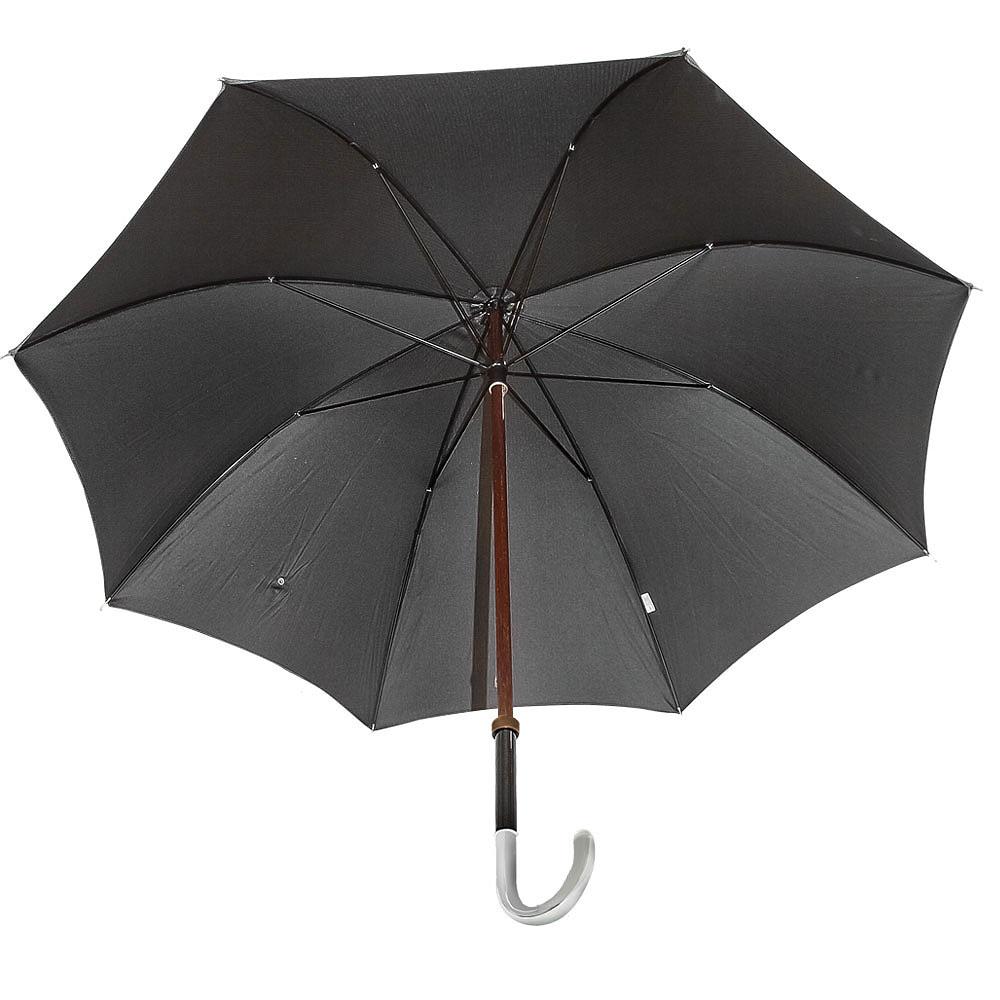 Silver 925r Tourist Handle Black Pinstriped Umbrella Walking Cane Umbrella Walking Canes - Tophatter Daily Deals