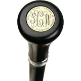 Personalized Engraved Knob Stick: Black Beechwood Shaft Walking Cane Engraving - Tophatter Daily Deals