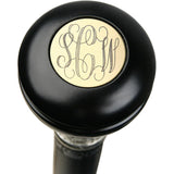 Personalized Engraved Knob Stick: Black Beechwood Shaft Walking Cane Engraving - Tophatter Daily Deals
