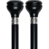 Personalized Engraved Knob Stick: Black Beechwood Shaft Walking Cane Engraving - Tophatter Daily Deals