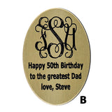 Personalize with Oval Brass Engraving: Custom Cane Accessory Walking Cane Engraving - Tophatter Daily Deals