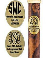 Personalize with Oval Brass Engraving: Custom Cane Accessory Walking Cane Engraving - Tophatter Daily Deals