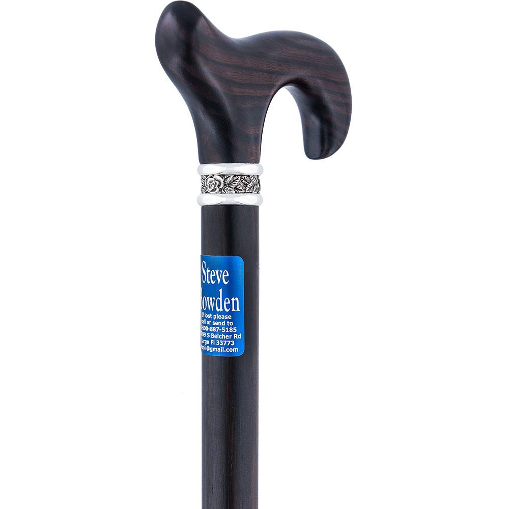 Custom Cane Engraving - Rectangle Blue Anodized Aluminum Walking Cane Engraving - Tophatter Daily Deals