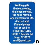 Custom Cane Engraving - Rectangle Blue Anodized Aluminum Walking Cane Engraving - Tophatter Daily Deals