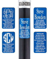 Custom Cane Engraving - Rectangle Blue Anodized Aluminum Walking Cane Engraving - Tophatter Daily Deals