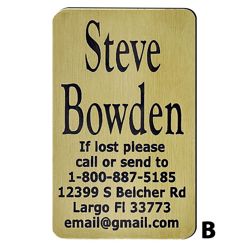 Custom Cane Engraving - Rectangle Brass Walking Cane Engraving - Tophatter Daily Deals