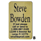 Custom Cane Engraving - Rectangle Brass Walking Cane Engraving - Tophatter Daily Deals