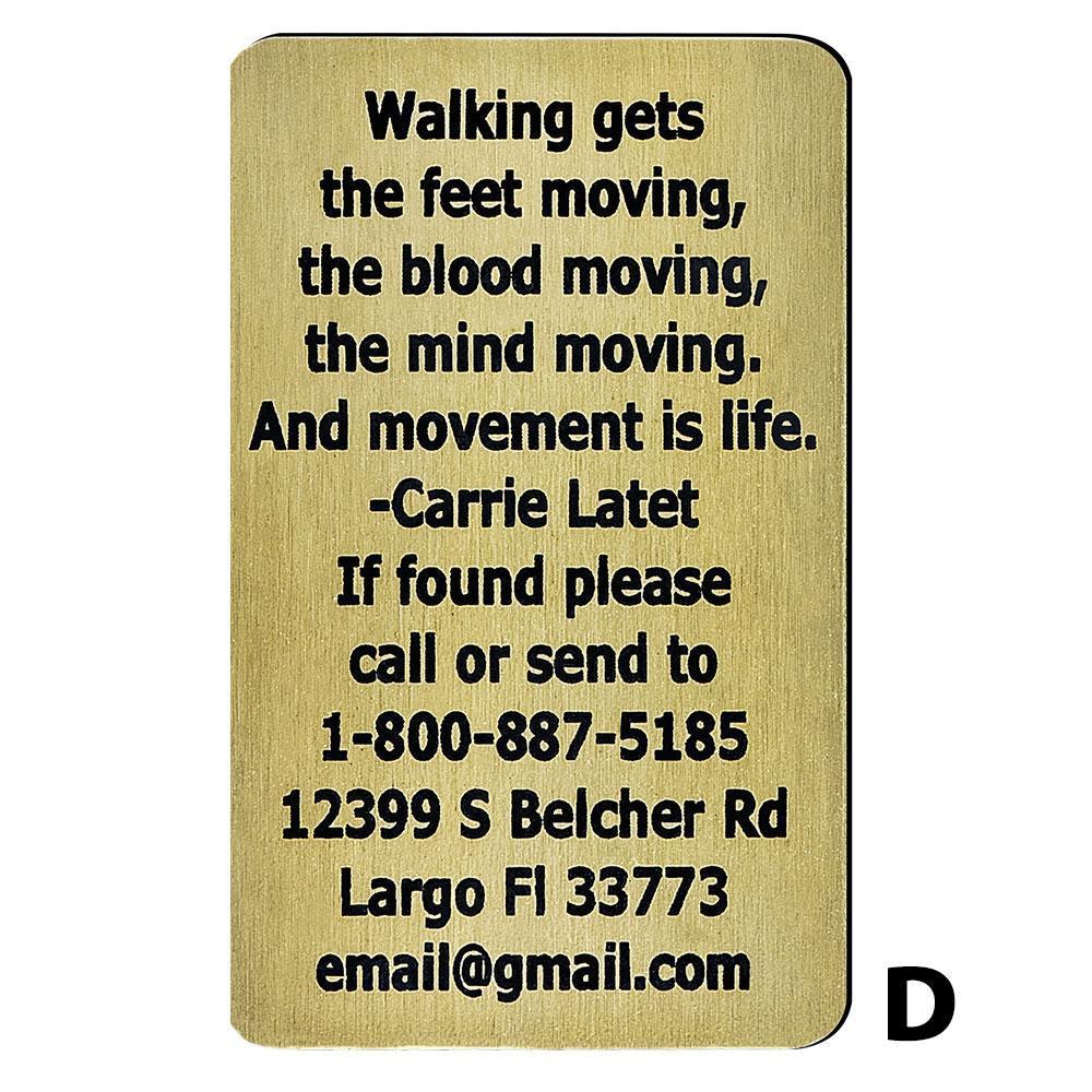 Custom Cane Engraving - Rectangle Brass Walking Cane Engraving - Tophatter Daily Deals