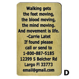 Custom Cane Engraving - Rectangle Brass Walking Cane Engraving - Tophatter Daily Deals