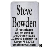 Custom Cane Engraving - Rectangle Stainless Steel Walking Cane Engraving - Tophatter Daily Deals