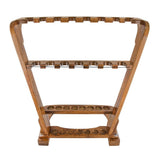 Premium Wood Cane Stand, Espresso Ash - Holds 15 Walking Cane Stands - Tophatter Daily Deals