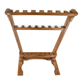 Premium Wood Cane Stand, Espresso Ash - Holds 15 Walking Cane Stands - Tophatter Daily Deals