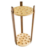 Contemporary Cane Stand: Espresso Stained Ash & Pine, Round Design Walking Cane Stands - Tophatter Daily Deals