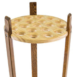 Contemporary Cane Stand: Espresso Stained Ash & Pine, Round Design Walking Cane Stands - Tophatter Daily Deals