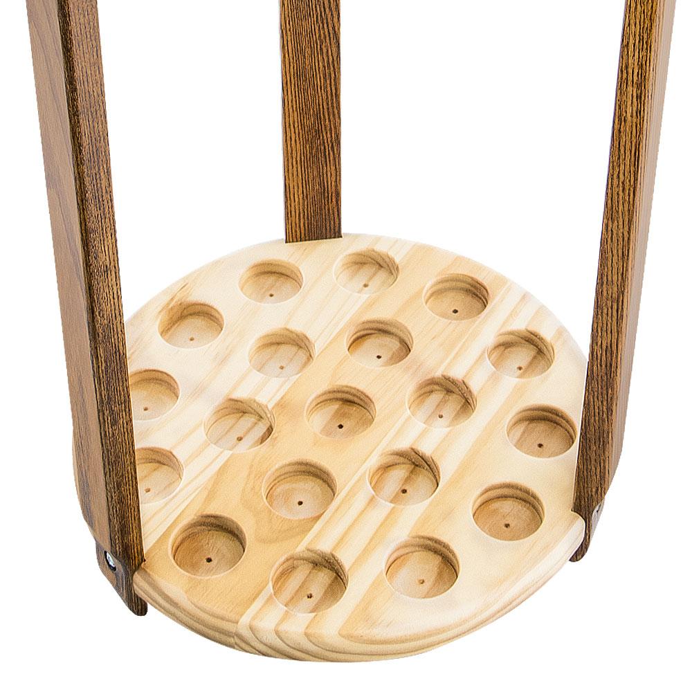 Contemporary Cane Stand: Espresso Stained Ash & Pine, Round Design Walking Cane Stands - Tophatter Daily Deals