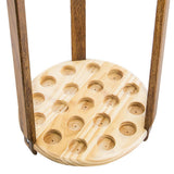 Contemporary Cane Stand: Espresso Stained Ash & Pine, Round Design Walking Cane Stands - Tophatter Daily Deals