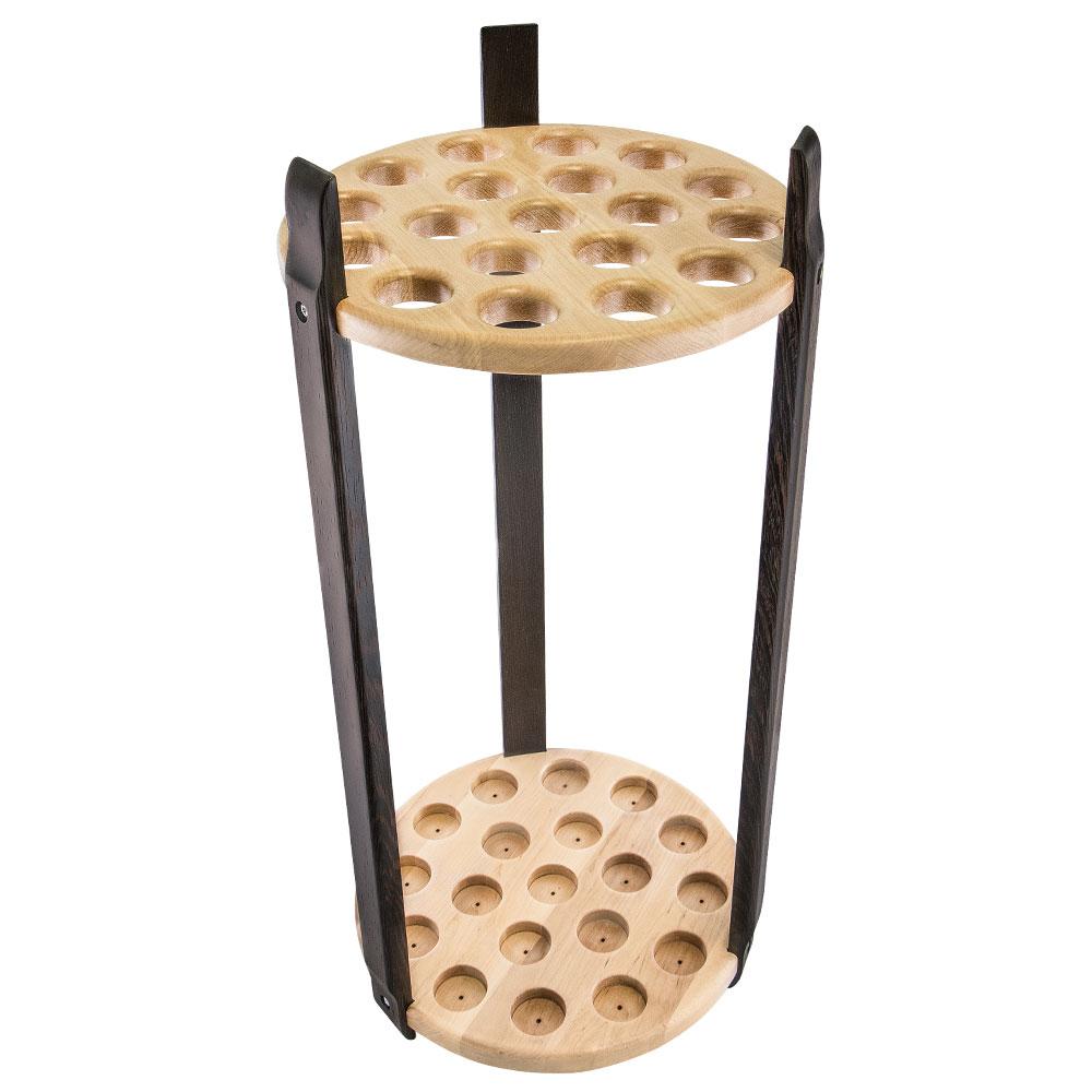 Contemporary Cane Stand: Exotic Wenge & Maple, Round Design Walking Cane Stands - Tophatter Daily Deals