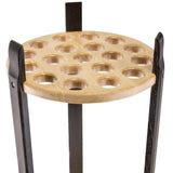 Contemporary Cane Stand: Exotic Wenge & Maple, Round Design Walking Cane Stands - Tophatter Daily Deals