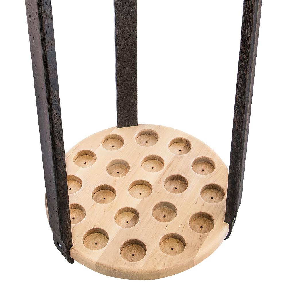 Contemporary Cane Stand: Exotic Wenge & Maple, Round Design Walking Cane Stands - Tophatter Daily Deals