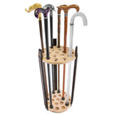 Contemporary Cane Stand: Exotic Wenge & Maple, Round Design Walking Cane Stands - Tophatter Daily Deals