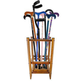 Minimalist Genuine Oak Wood Cane Stand: Elegant & Durable Walking Cane Stands - Tophatter Daily Deals