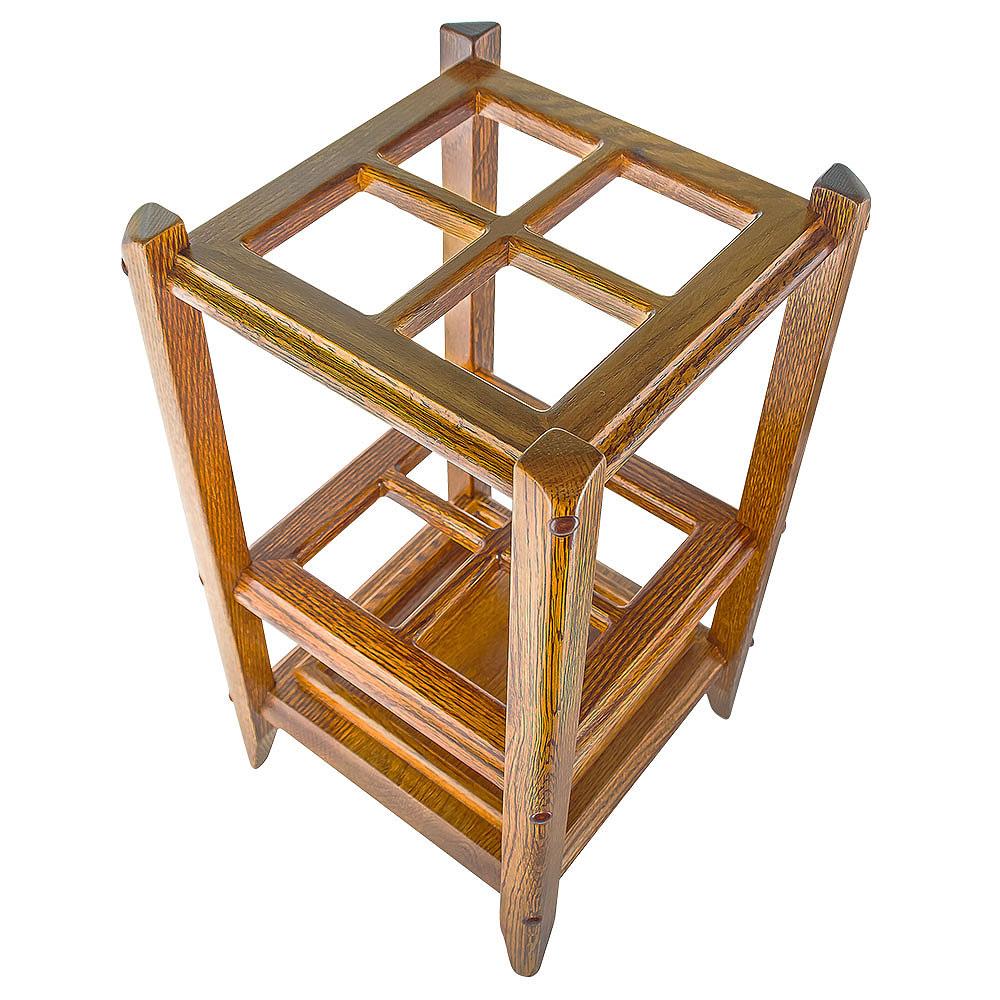 Minimalist Genuine Oak Wood Cane Stand: Elegant & Durable Walking Cane Stands - Tophatter Daily Deals