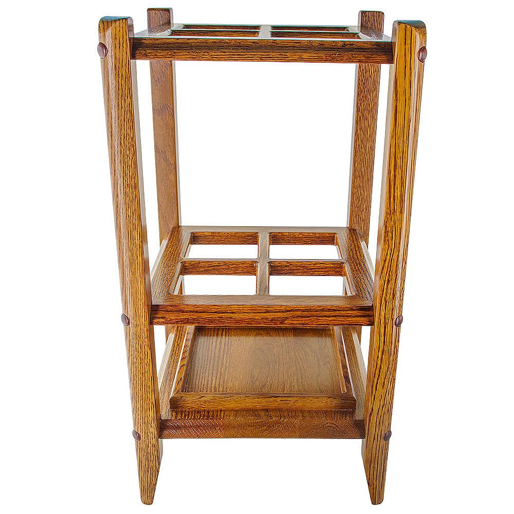 Minimalist Genuine Oak Wood Cane Stand: Elegant & Durable Walking Cane Stands - Tophatter Daily Deals