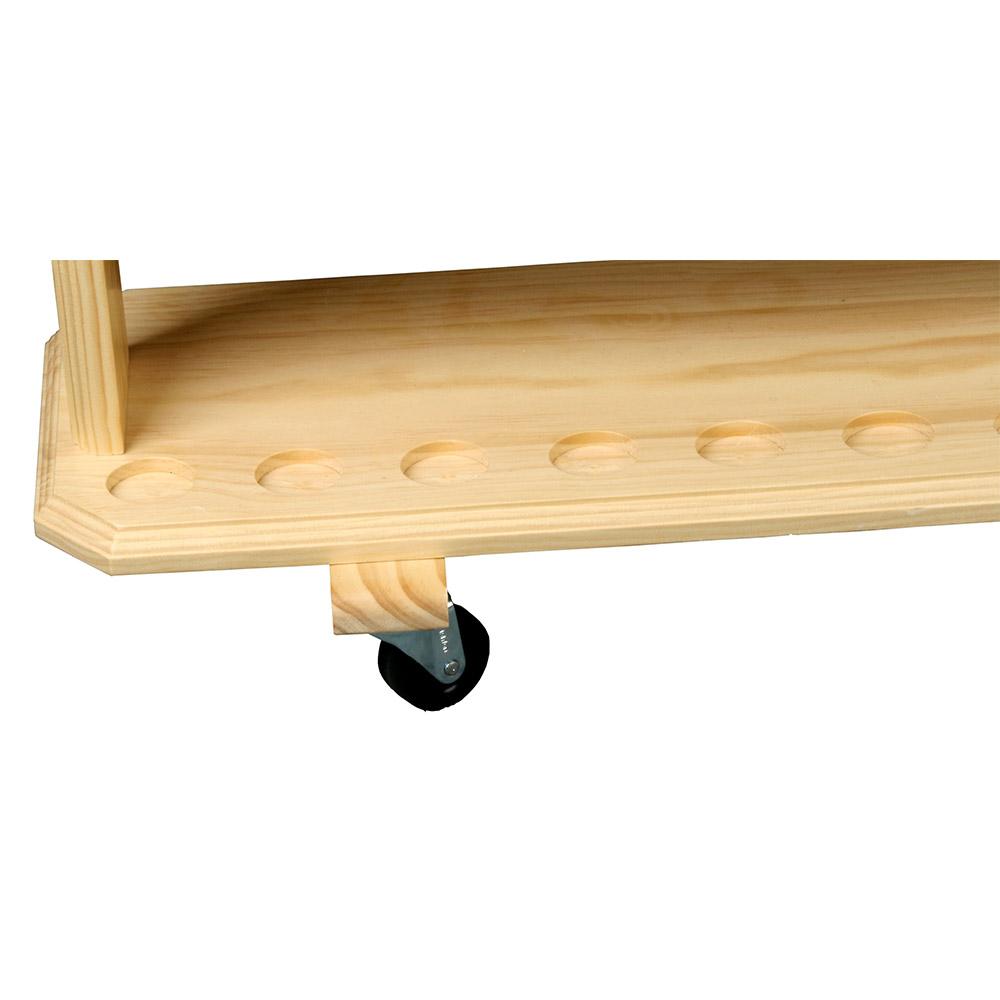 Premium Wood Large Walking Cane Stand, Pine Wood - Holds 36 Walking Cane Stands - Tophatter Daily Deals
