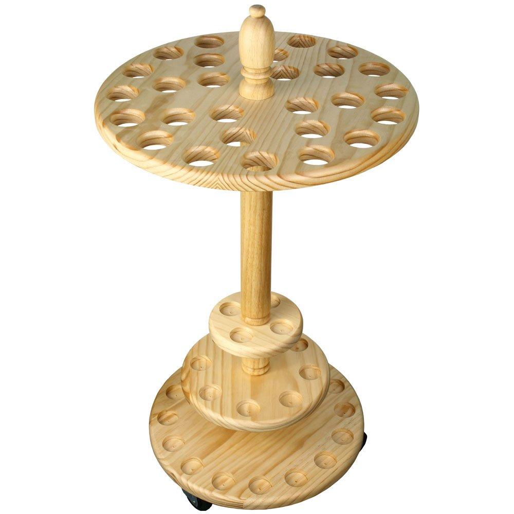 Collector's Dream: Round Walking Cane Stand in Pine Wood Walking Cane Stands - Tophatter Daily Deals