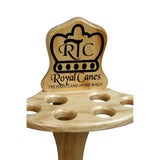Premium Compact Cane Stand, Pine Wood - Holds 6 Walking Cane Stands - Tophatter Daily Deals