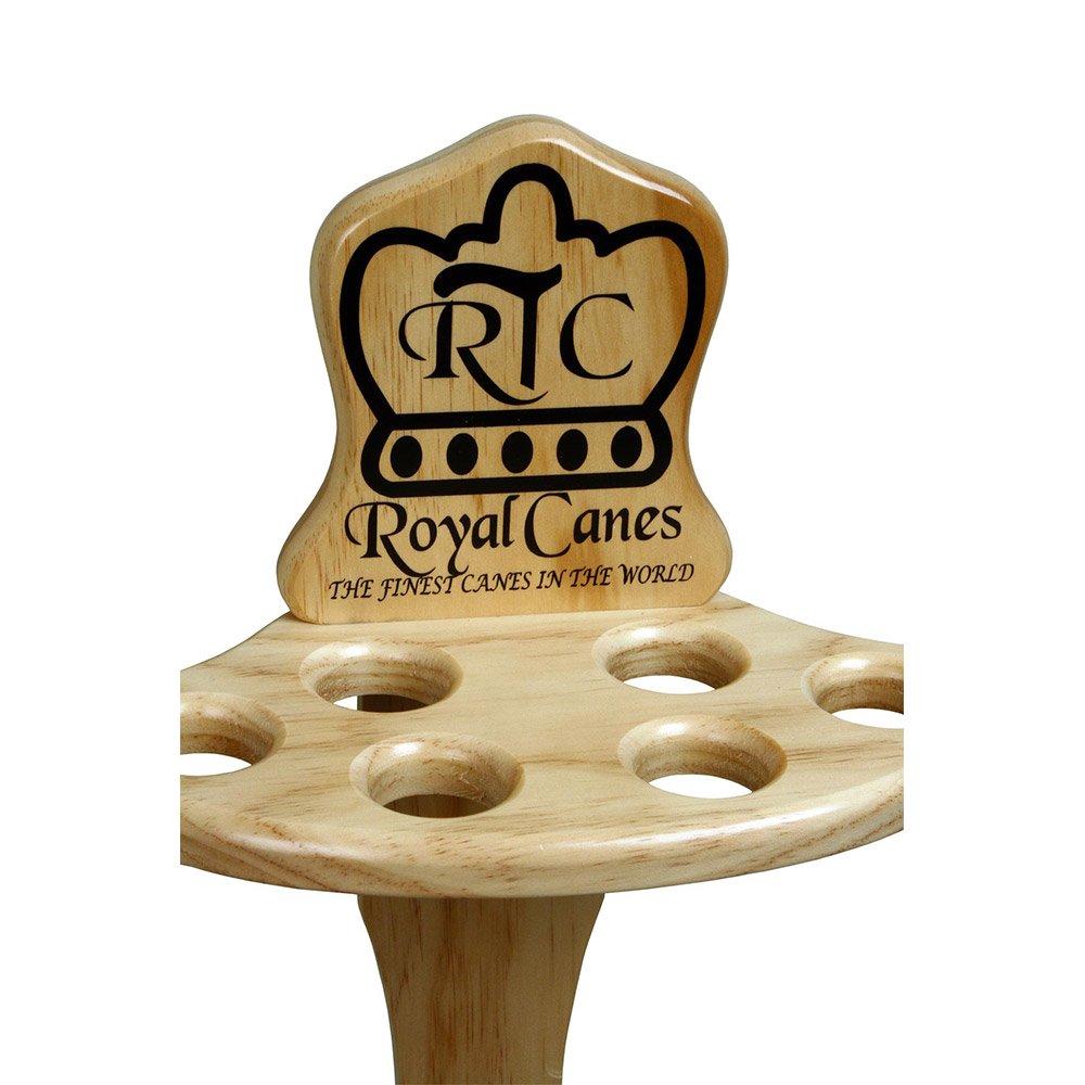 Premium Compact Cane Stand, Pine Wood - Holds 6 Walking Cane Stands - Tophatter Daily Deals
