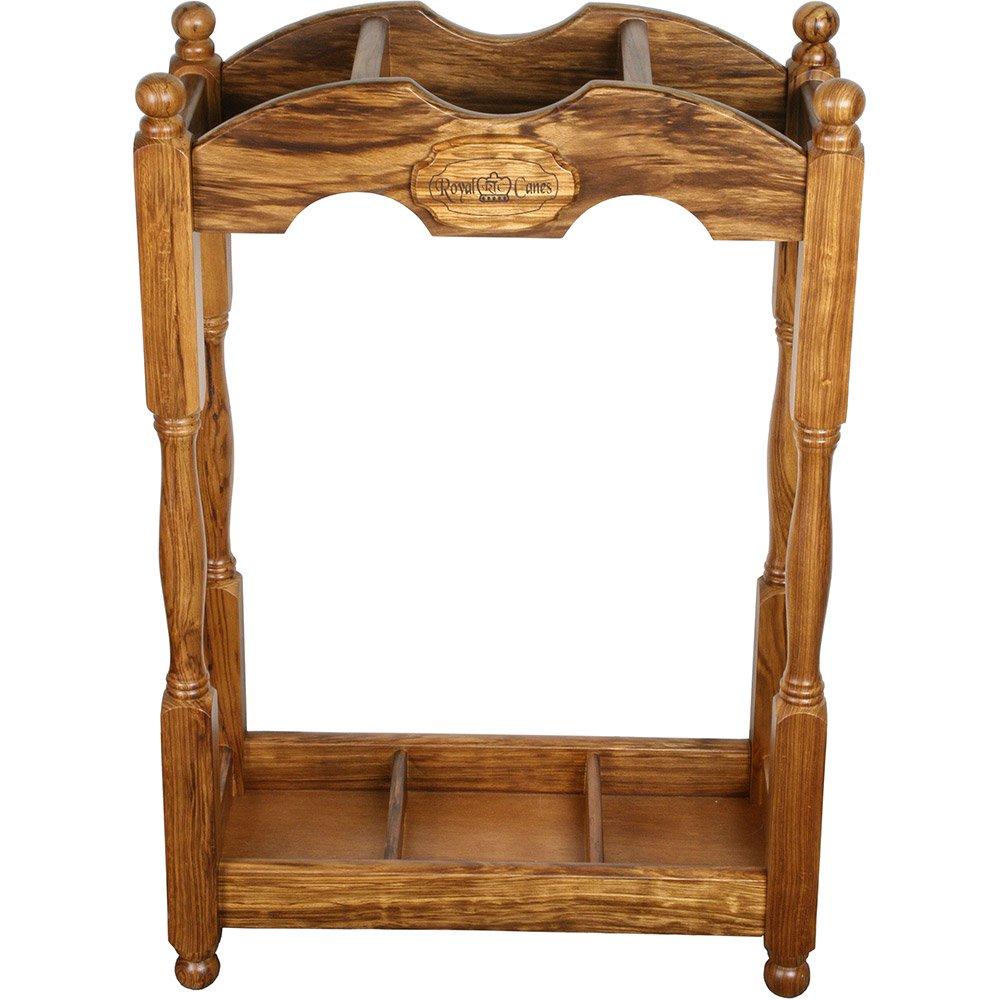 Luxury Square Cane Stand: Unique Design in Exotic Zebrano Wood Walking Cane Stands - Tophatter Daily Deals
