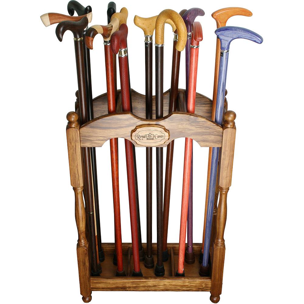 Luxury Square Cane Stand: Unique Design in Exotic Zebrano Wood Walking Cane Stands - Tophatter Daily Deals