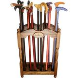 Luxury Square Cane Stand: Unique Design in Exotic Zebrano Wood Walking Cane Stands - Tophatter Daily Deals