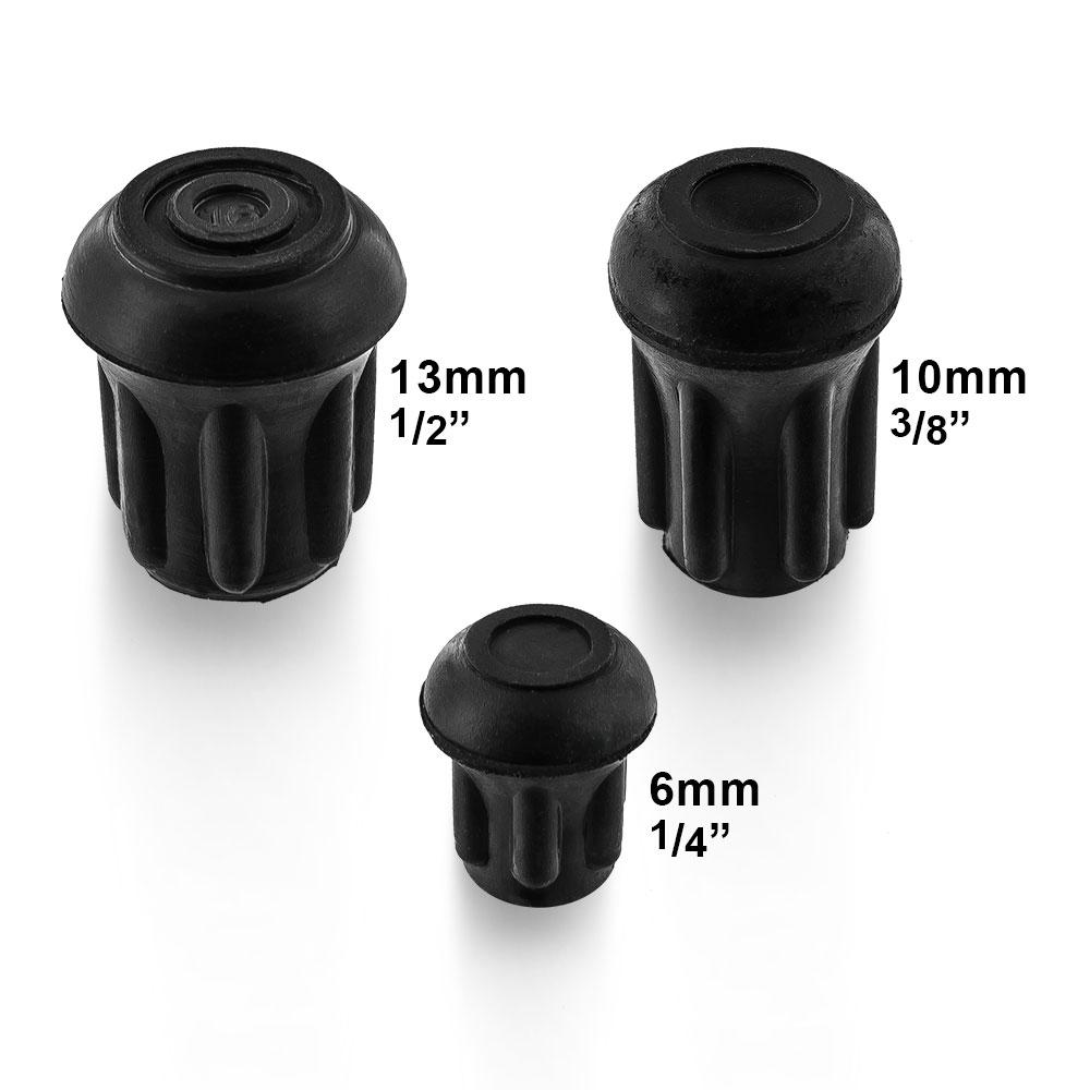 Compact & Durable: Extra Small Standard Rubber Tip Walking Cane Tips - Tophatter Daily Deals