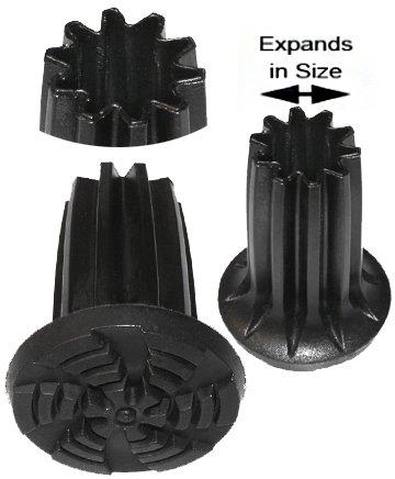 Non-Marking, Superior Expanding Cane Tip: Durable Black Walking Cane Tips - Tophatter Daily Deals